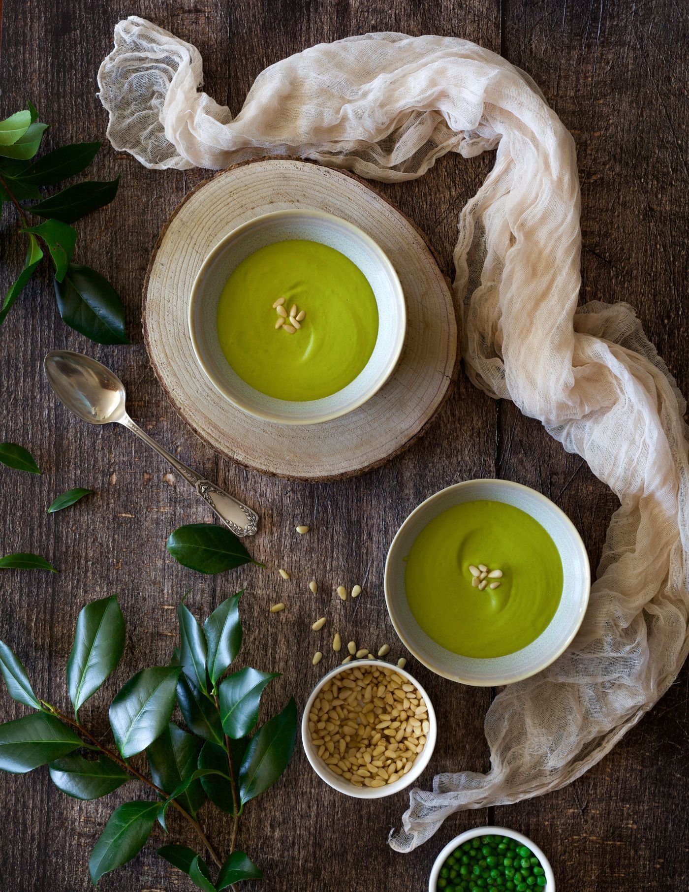 Sweet Pea Soup with Seeds