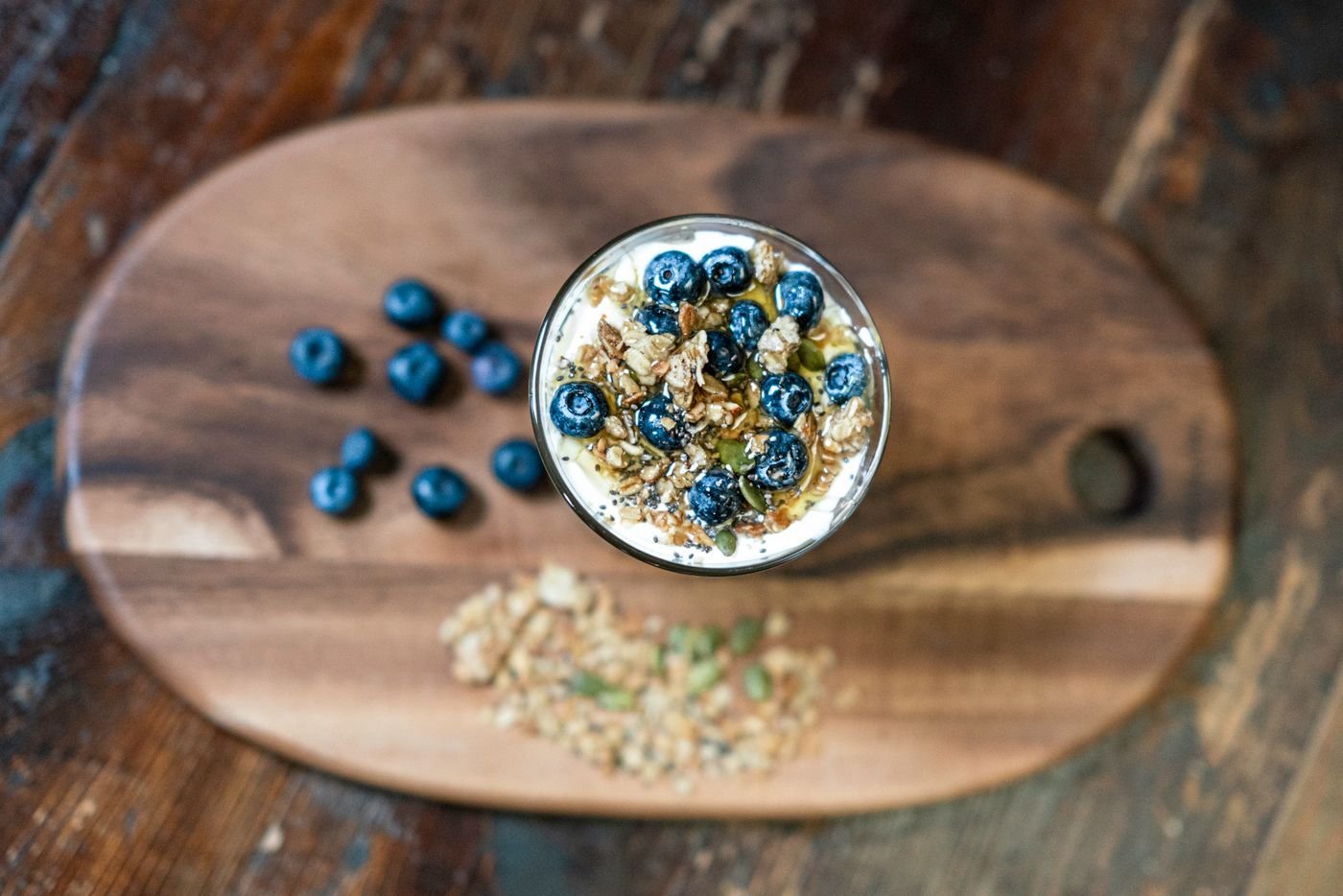 Sprouted Buckwheat Breakfast Jar with Blueberries