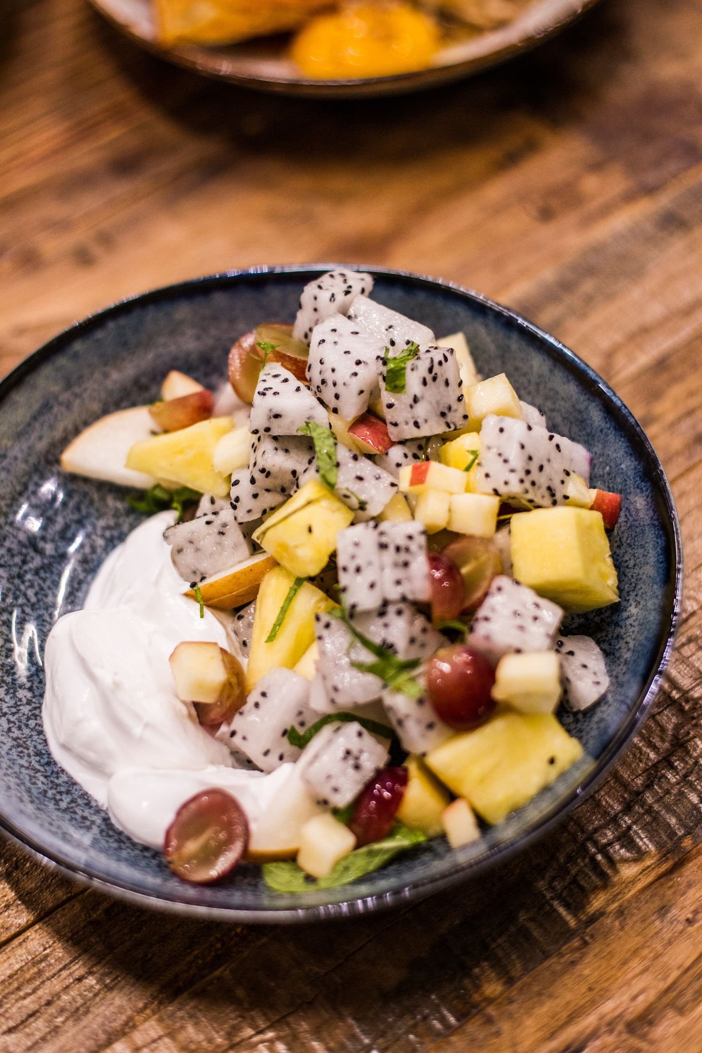 Dragon Fruit and Mango with Coconut Yogurt
