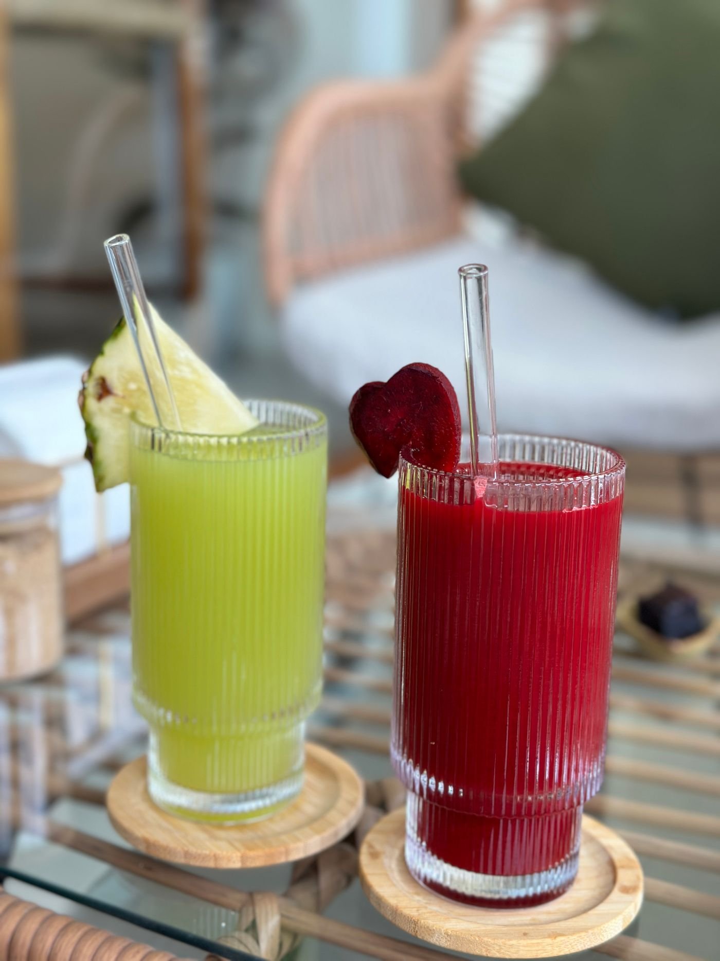 Celery Juice and Ruby Beet Juice