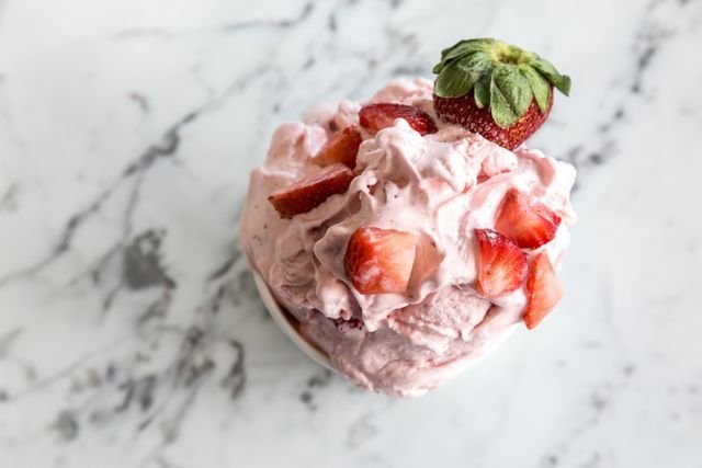Chunky Strawberry Banana Nice Cream