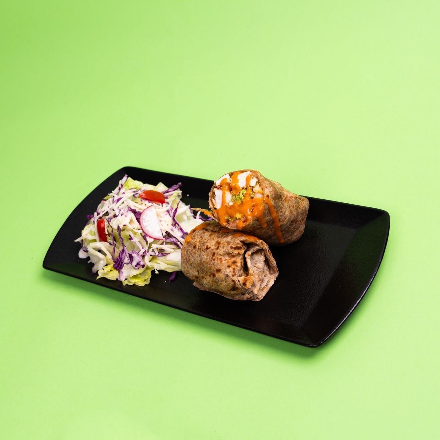 Purple Slaw Zucchini-Flax Wrap with Radish