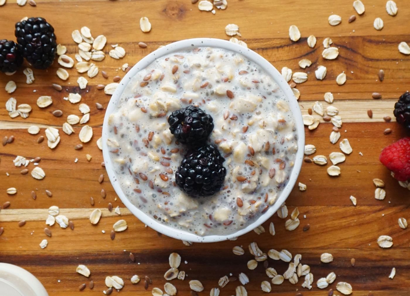 Blackberry Oat Groat Porridge
