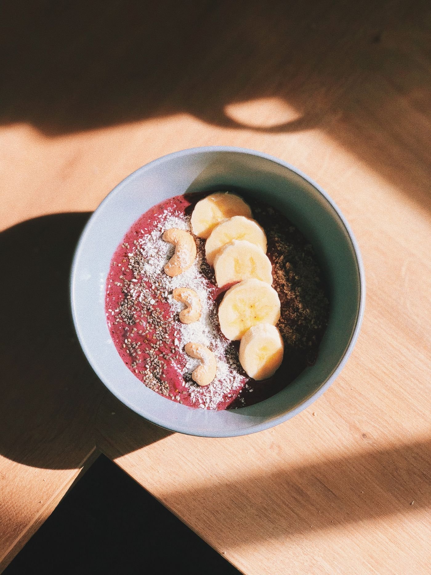 Sunlit Raspberry Banana Smoothie Bowl