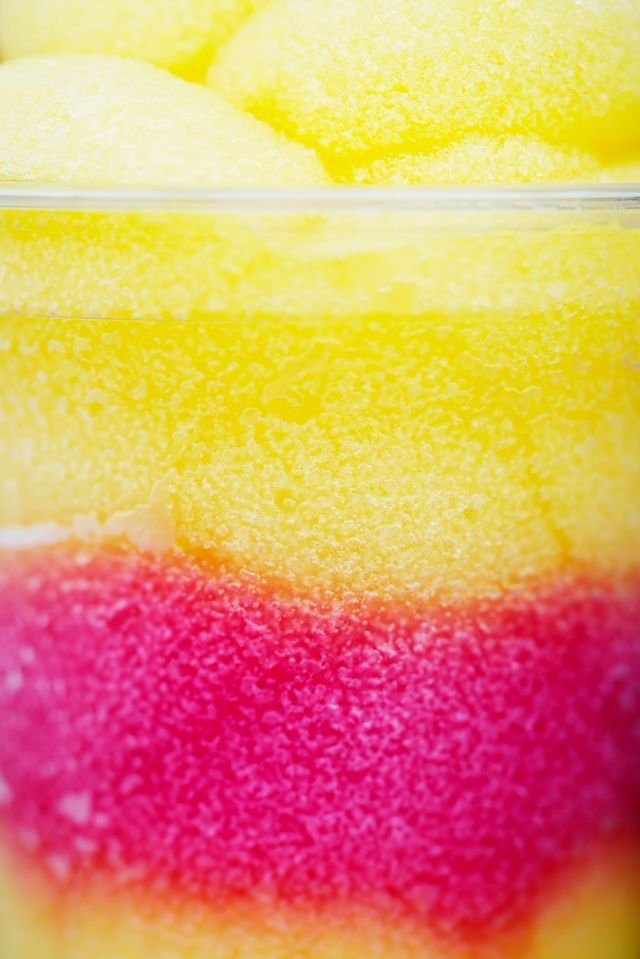Mango Dragon Fruit Layered Slush