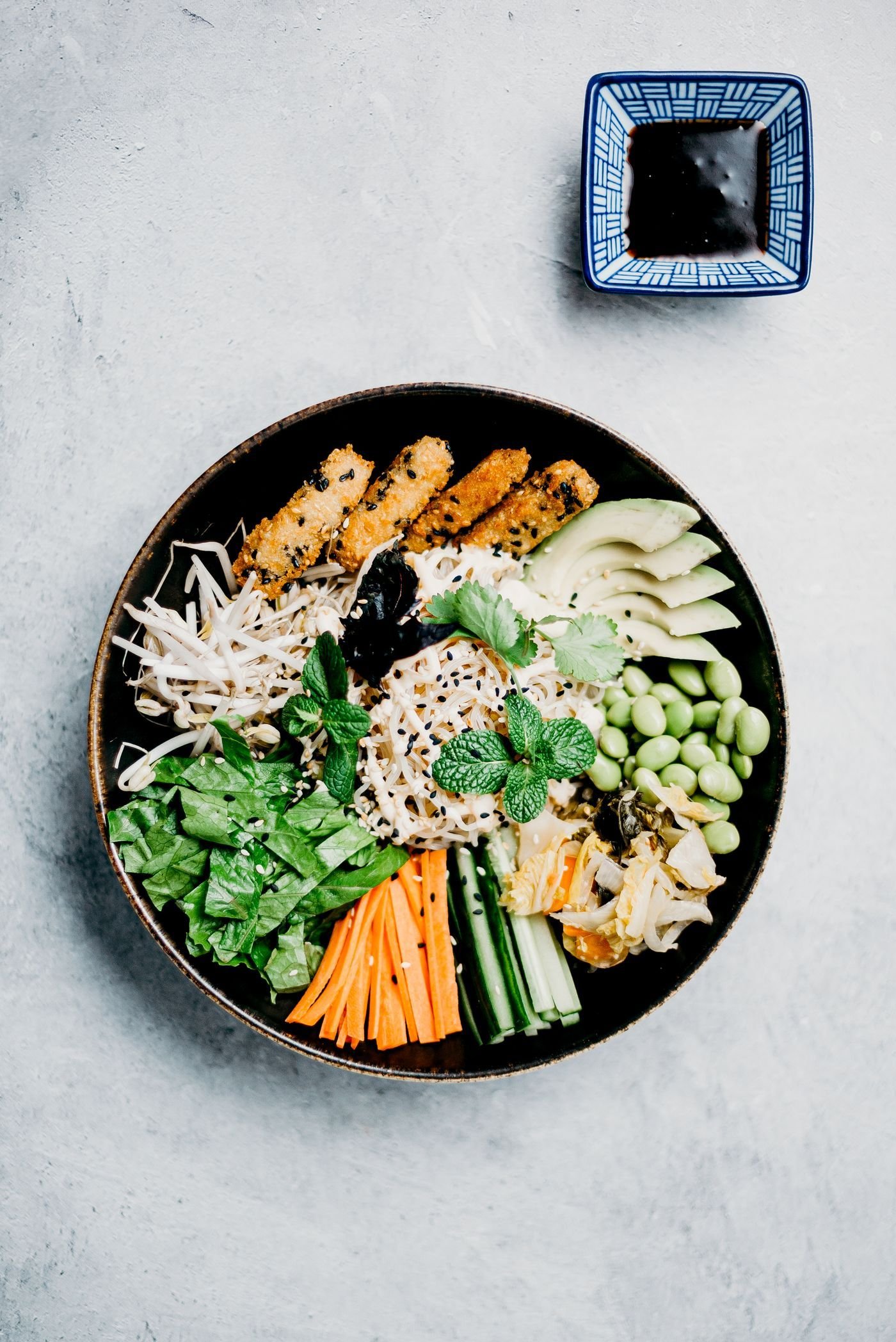 Crunchy Sprout Plate with Almond Lime Dressing
