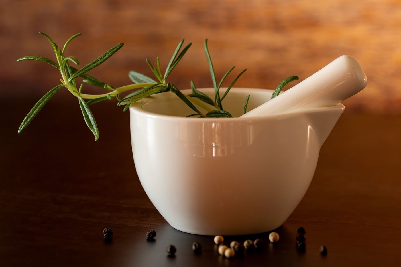 White Porcelain Mortar and Pestle
