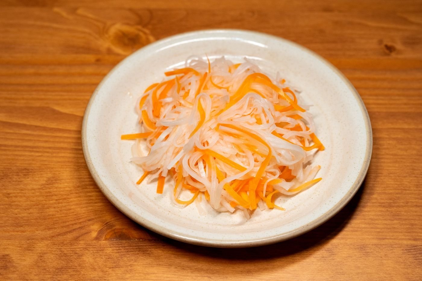 Ginger Sesame Daikon and Carrot Ribbons