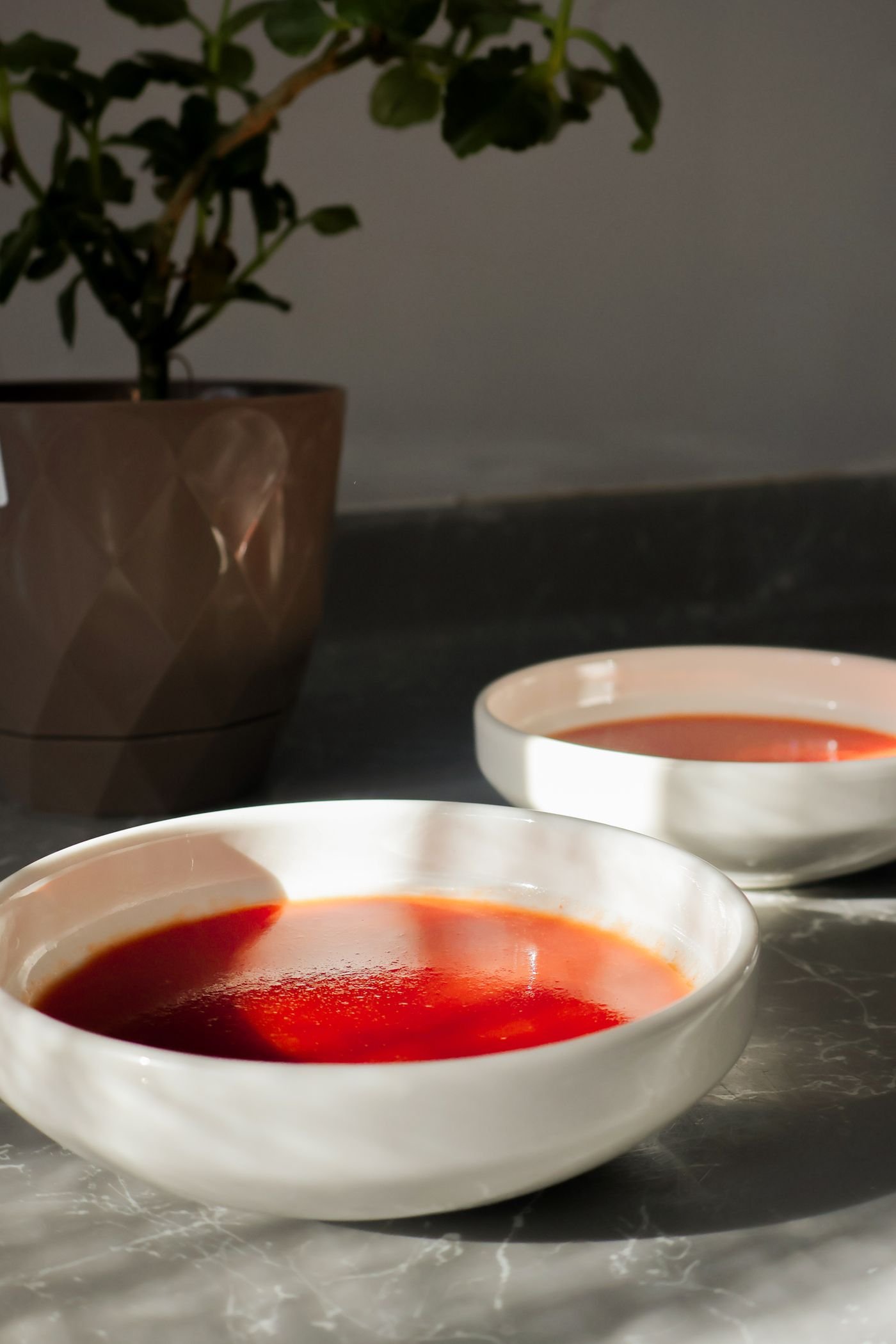 Ruby Beet Soup with Dill Cream