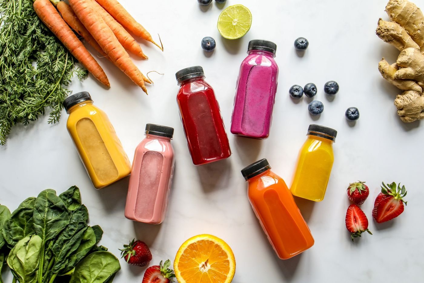 Cold-Pressed Juice Sampler with Ginger