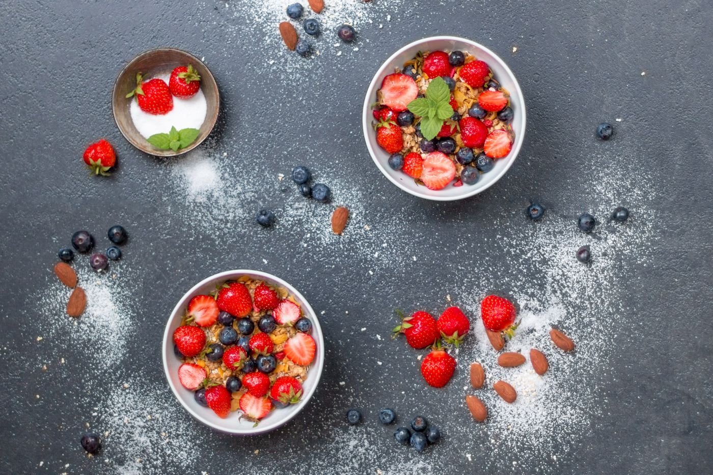 Berry and Almond Snack Bowls