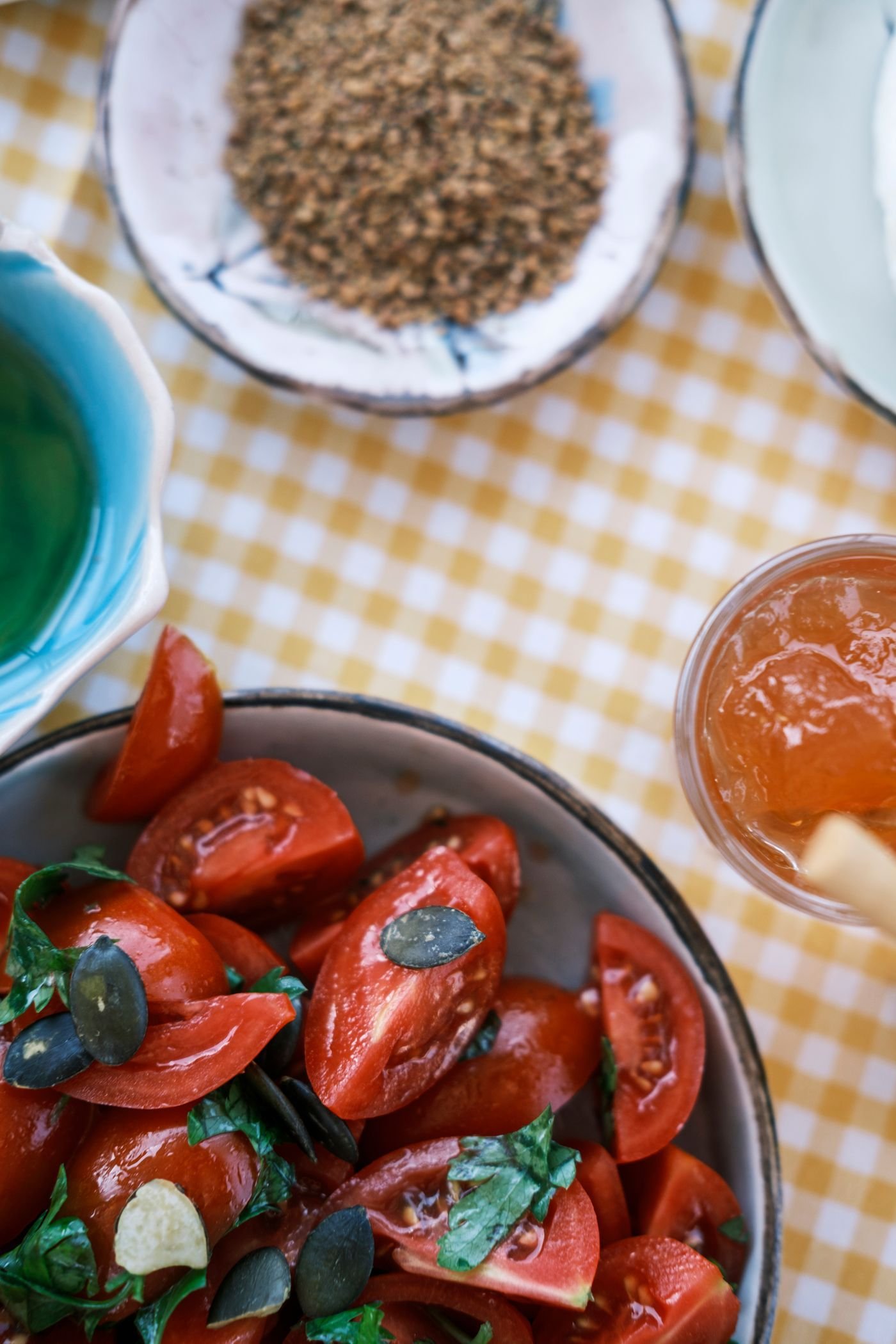 Picnic Tomato Salad with Pumpkin Seeds