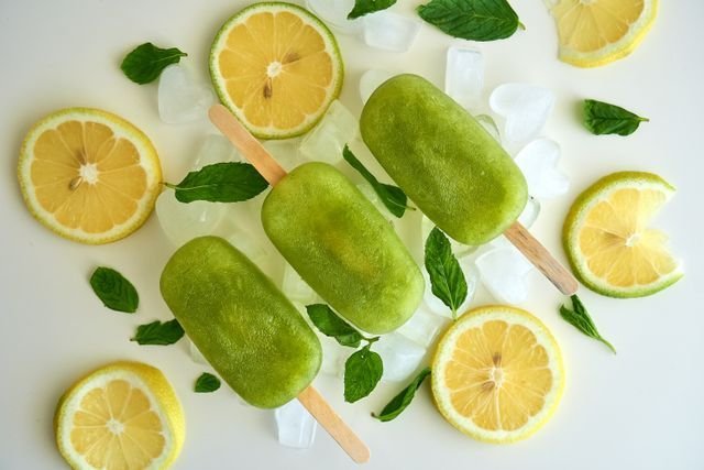 Green Mint Lemonade Pops