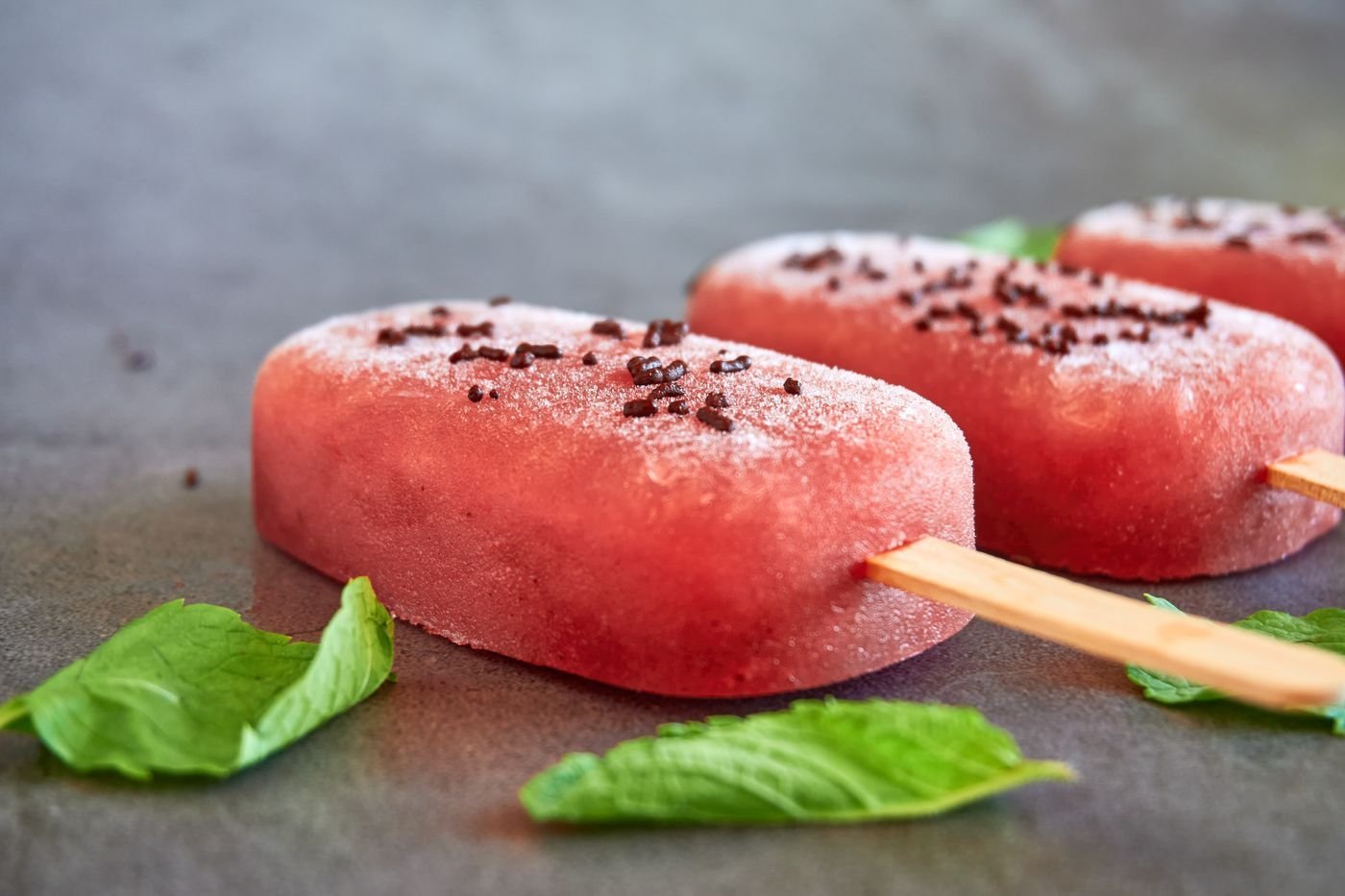 Chia-Speckled Watermelon Pops
