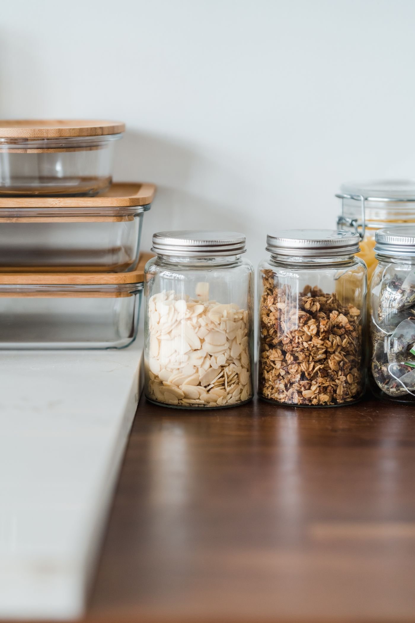 Clip Jar and Bamboo Lid Container Set